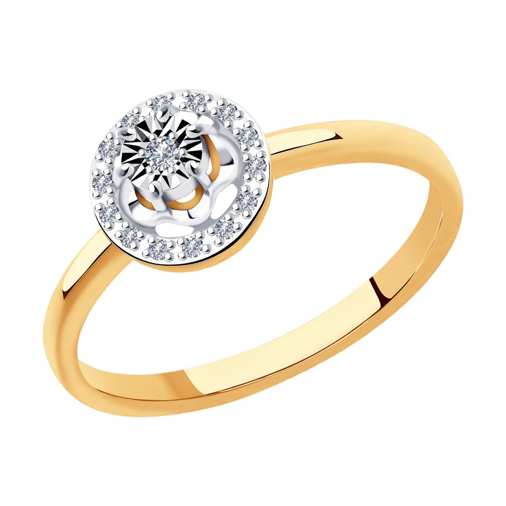 

Кольцо из комбинированного золота с бриллиантом р.  SOKOLOV Diamonds 1011930, 1011930
