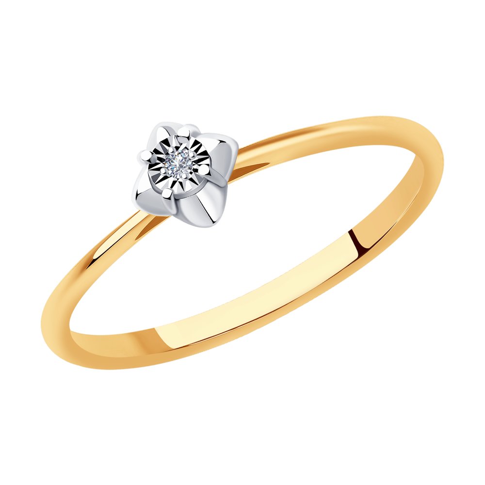 

Кольцо из комбинированного золота с бриллиантом р. 16,5 SOKOLOV Diamonds 1011947, 1011947