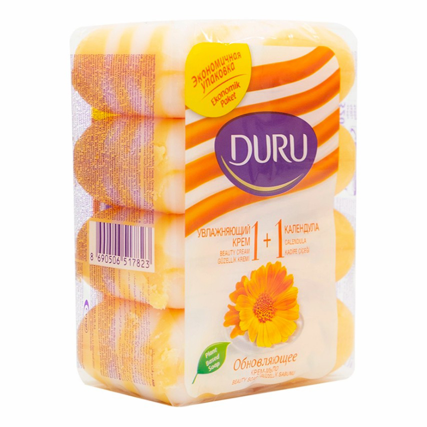 Крем-мыло твердое Duru 1+1 Календула 80 г х 4 шт