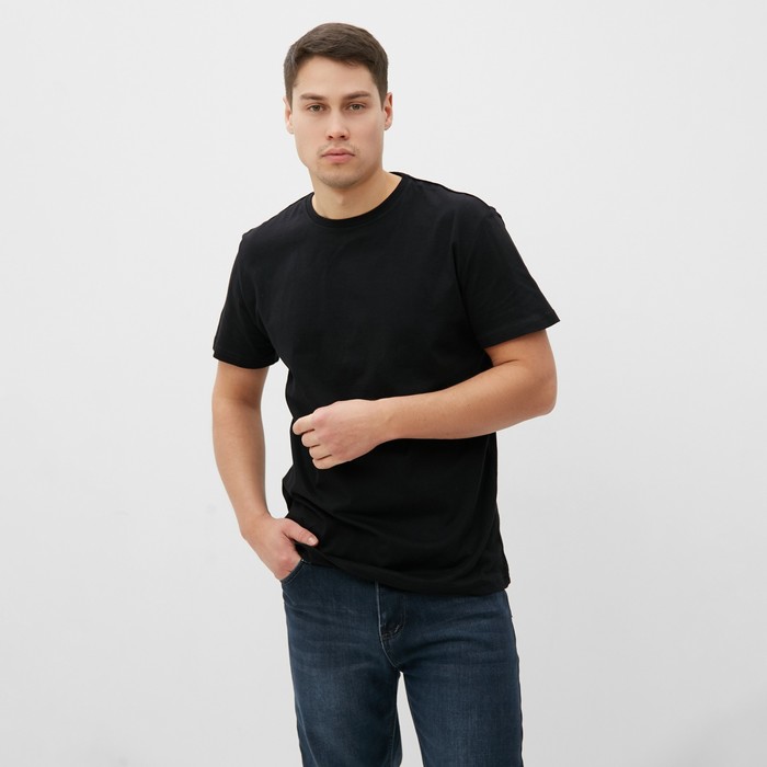 

Футболка мужская ATA collection 10185232 черная 54 RU, Черный, 10185273
