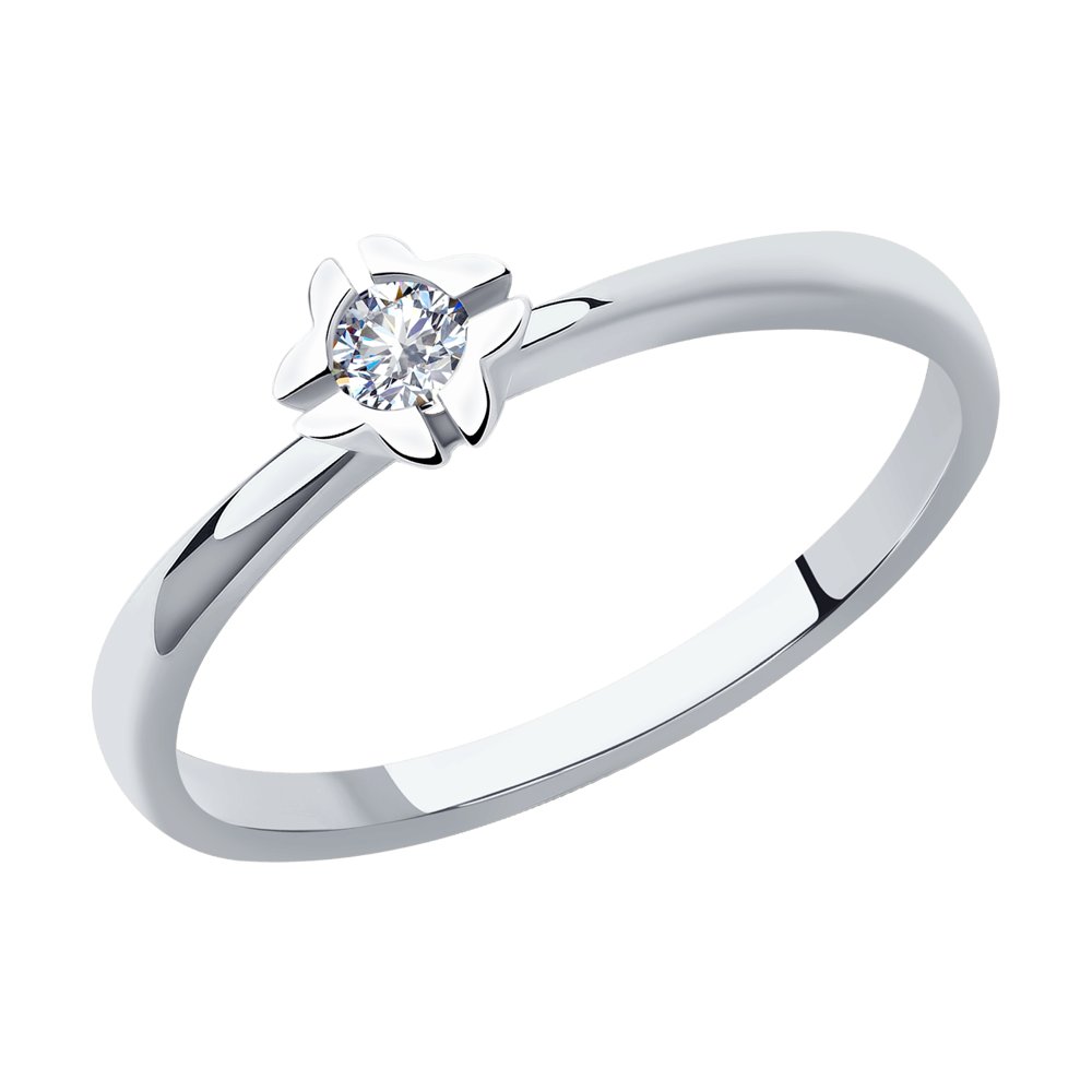 

Кольцо из белого золота с бриллиантом р. 17,5 SOKOLOV Diamonds 1011987, 1011987