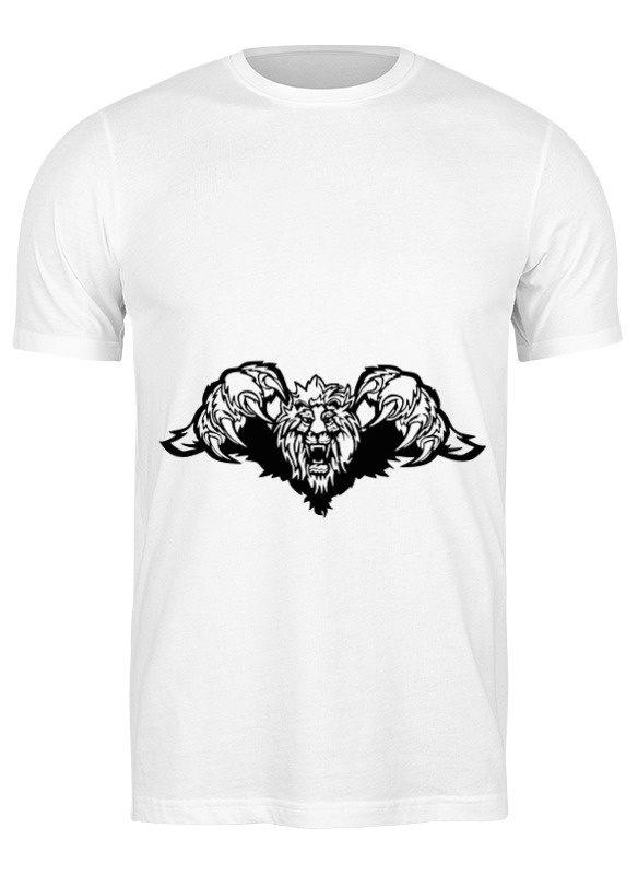 

Футболка мужская Printio Лев белая 2XL, Белый, Лев