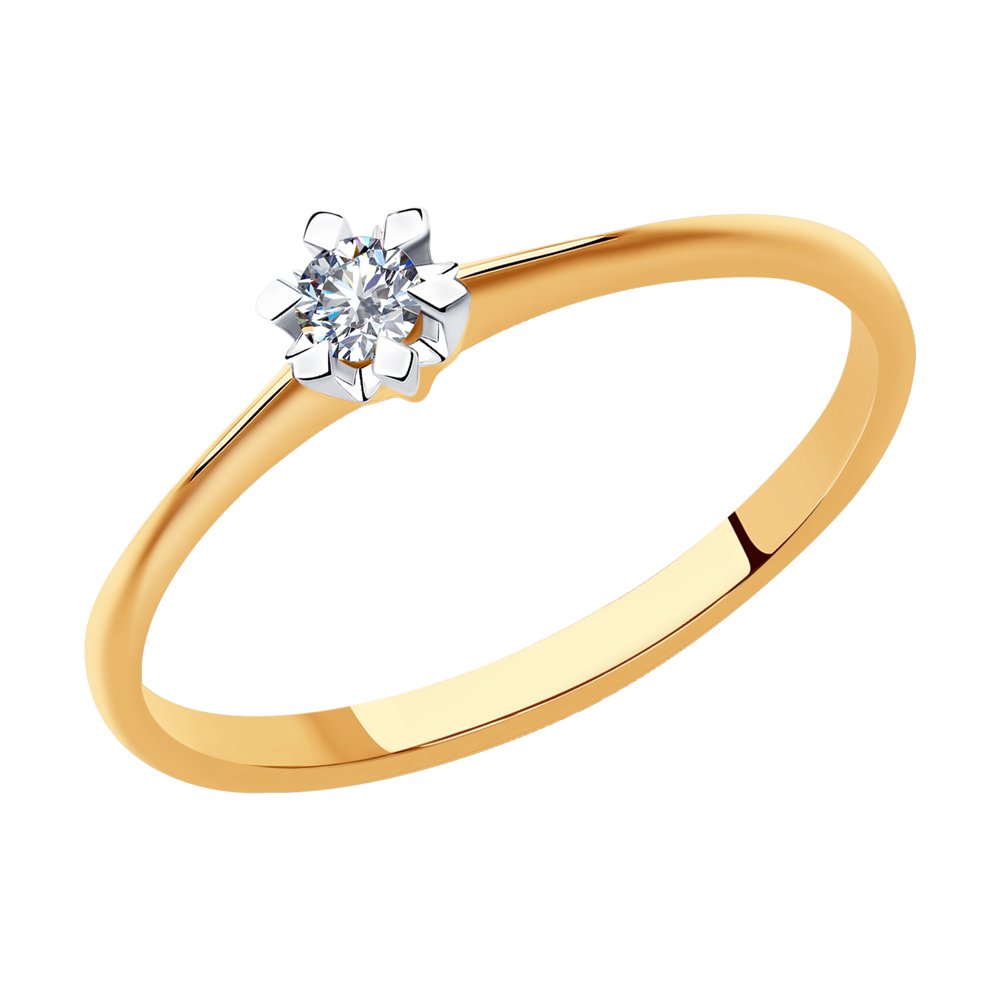 

Кольцо из красного золота с бриллиантом р. 17 SOKOLOV Diamonds 1012006, 1012006