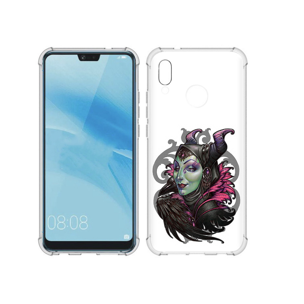 

Чехол MyPads Tocco для Huawei P20 Lite зеленая девушка с вороном (PT130405.51.357), Прозрачный, Tocco