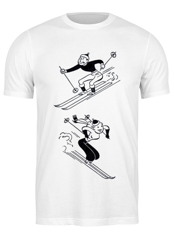 

Футболка унисекс Printio Keep calm and ski on белая 2XL, Белый, Keep calm and ski on