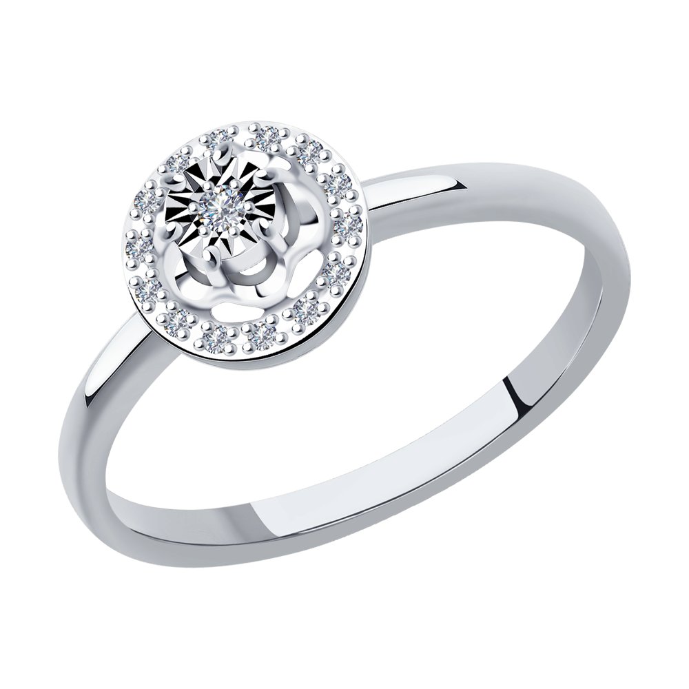 

Кольцо из белого золота с бриллиантом р.  SOKOLOV Diamonds 1012039, 1012039