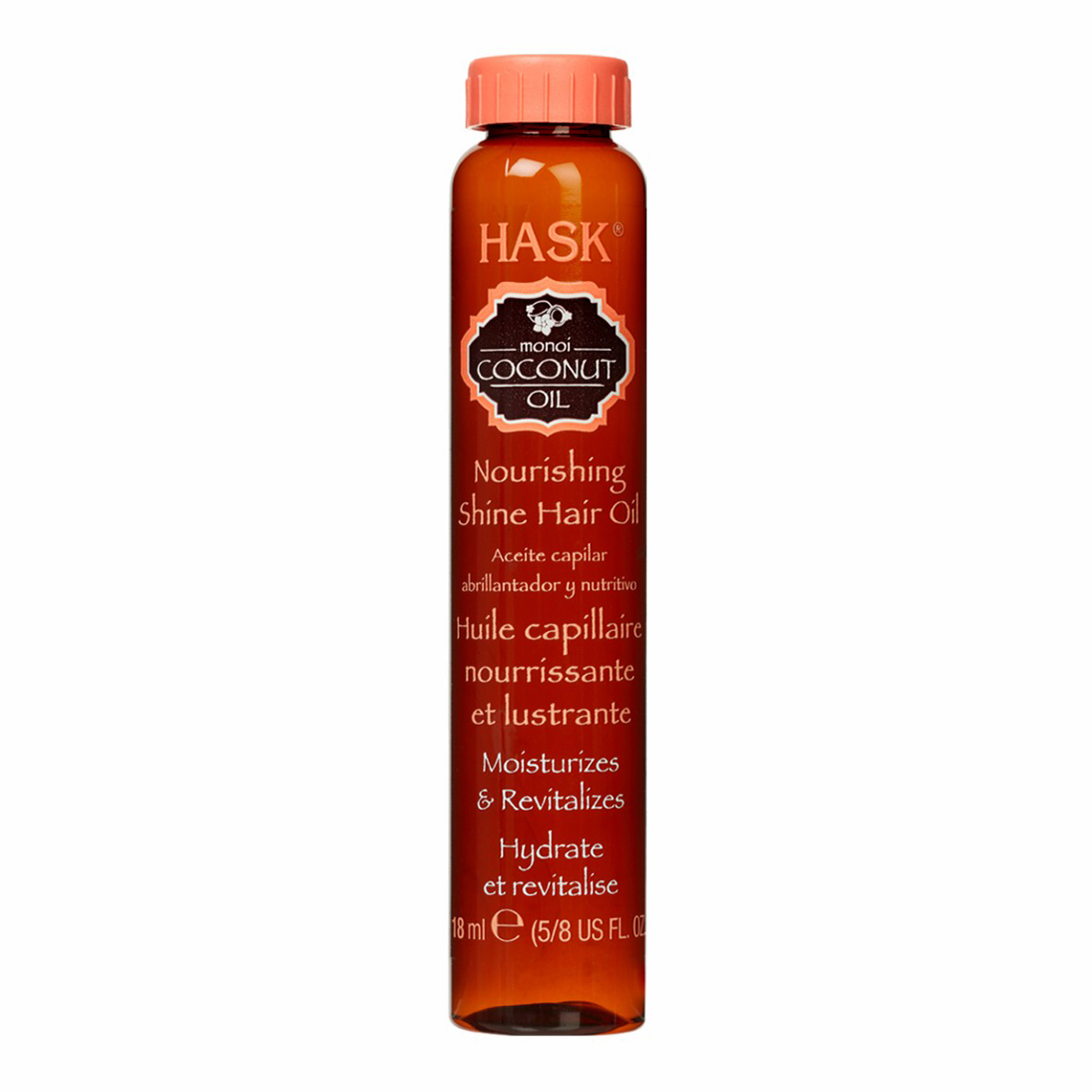 фото Масло для волос hask coconut oil питательное с экстрактом кокоса 18 мл