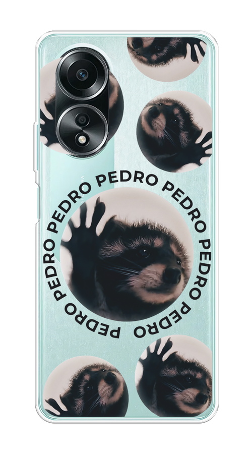 

Чехол на Oppo A58 4G "Pedro енот", Черный;бежевый;прозрачный, 2514950-1