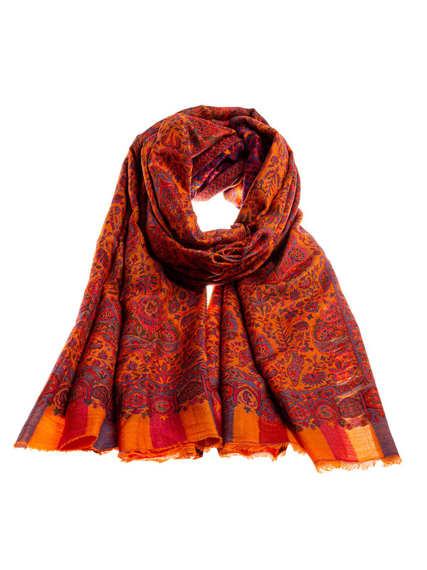 Палантин унисекс PASHMINA EMPORIUM KVL33-524 оранжевый, 114х204 см