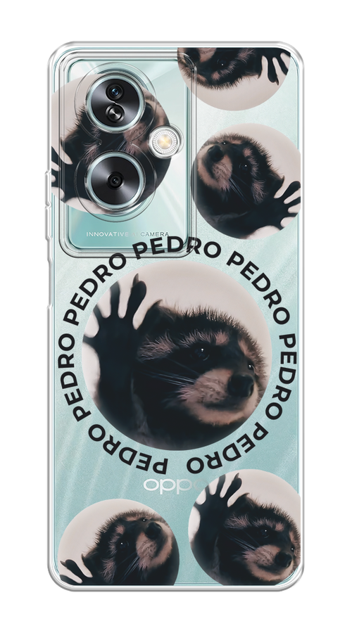 

Чехол на Oppo A79 5G "Pedro енот", Черный;бежевый;прозрачный, 2515650-1