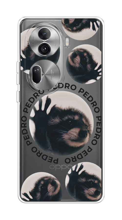 

Чехол на Oppo Reno 11 Pro (Global) "Pedro енот", Черный;бежевый;прозрачный, 2515950-1