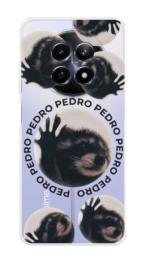 

Чехол на Realme 12 5G "Pedro енот", Черный;бежевый;прозрачный, 2516450-1