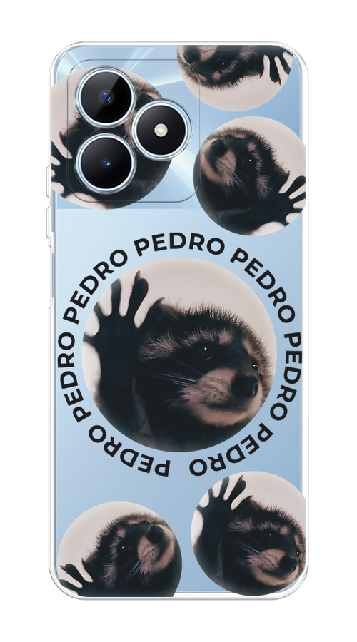 

Чехол на Realme C60 "Pedro енот", Черный;бежевый;прозрачный, 2516550-1