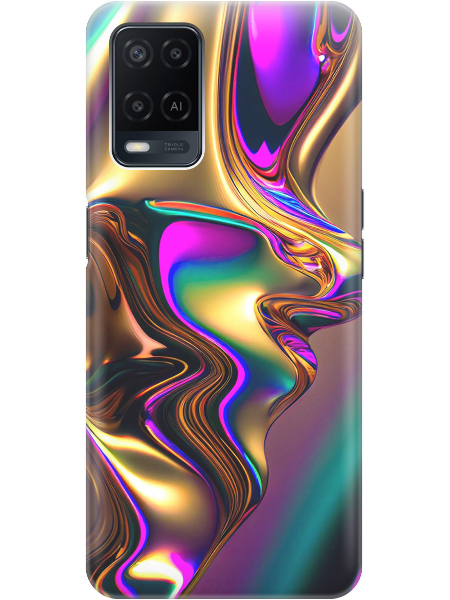 

Силиконовый чехол на Oppo A54 с принтом "Золотистая абстракция", Прозрачный;золотистый;фиолетовый, 726147131