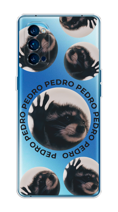 

Чехол на Oppo Reno 4 Pro 5G "Pedro енот", Черный;бежевый;прозрачный, 253750-1