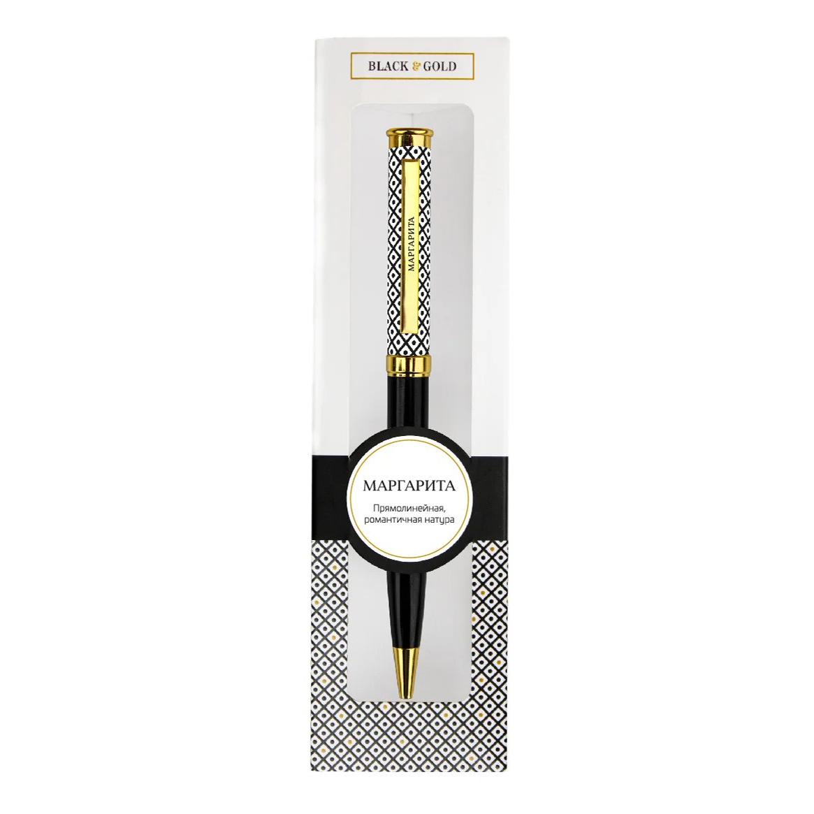 

Шариковая ручка сувенирная Be happy Black&Gold Маргарита
