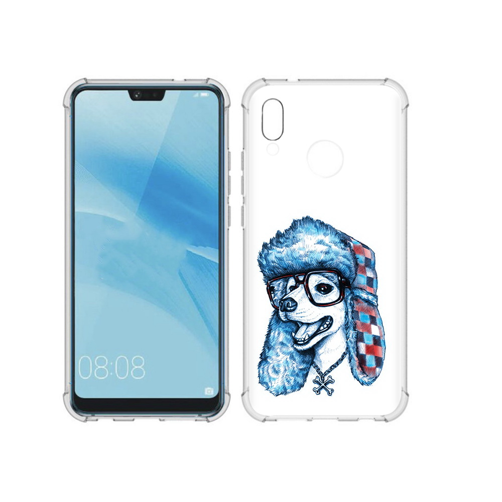 

Чехол MyPads Tocco для Huawei P20 Lite зимний пес (PT130405.51.362), Прозрачный, Tocco