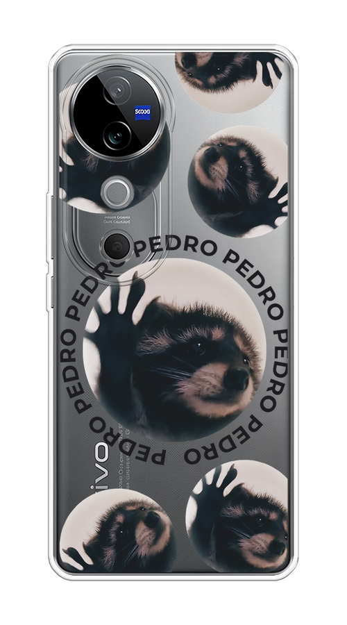 

Чехол на Vivo V40 "Pedro енот", Черный;бежевый;прозрачный, 2611450-1