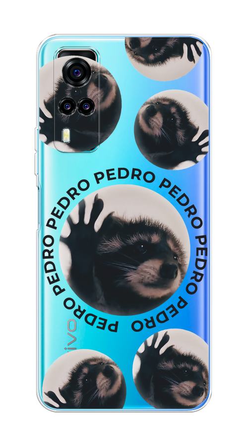 

Чехол на Vivo Y31/Y53s 4G "Pedro енот", Черный;бежевый;прозрачный, 263750-1