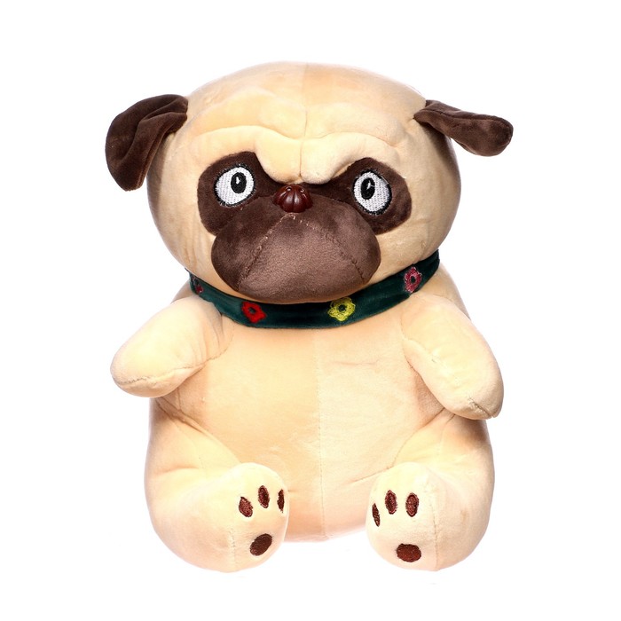 

Мягкая игрушка Мопс, 30 см, Бежевый