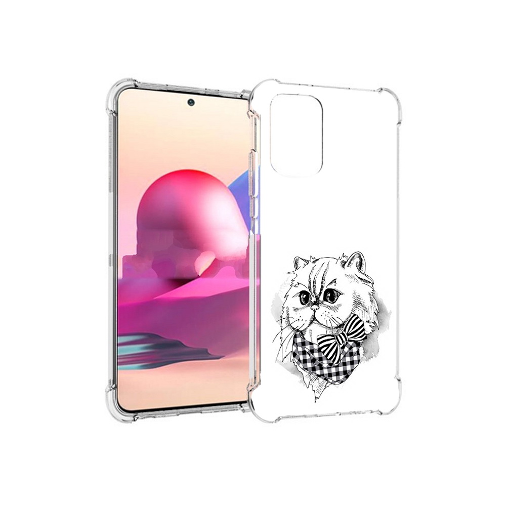 

Чехол MyPads Tocco для Xiaomi Redmi Note 10S нарисованная красивая кошечка, Прозрачный, Tocco