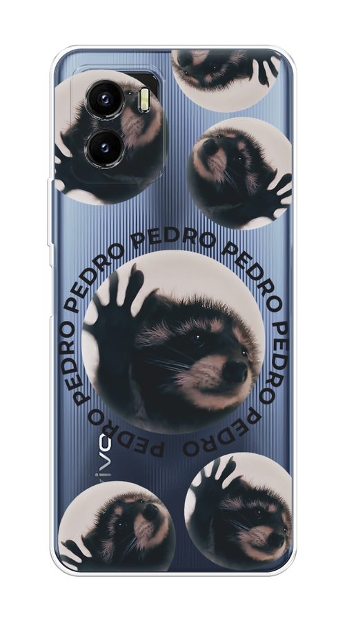 

Чехол на Vivo Y10 "Pedro енот", Черный;бежевый;прозрачный, 266450-1