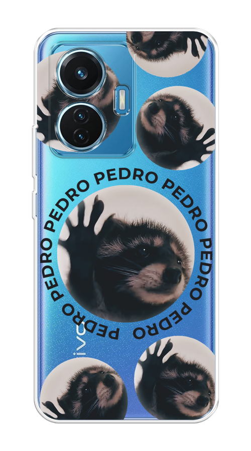 

Чехол на Vivo T1 "Pedro енот", Черный;бежевый;прозрачный, 267150-1