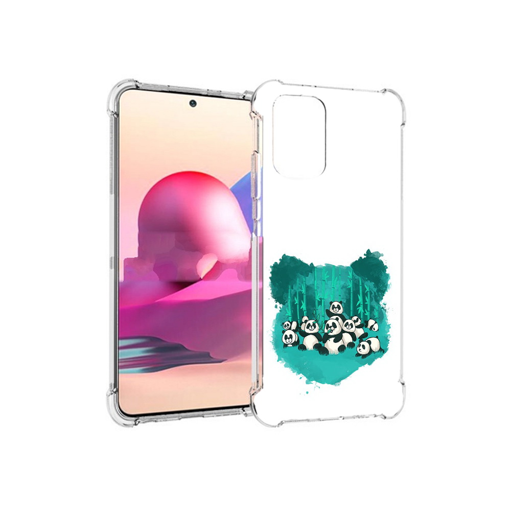 Чехол MyPads Tocco для Xiaomi Redmi Note 10S нарисованные панды (PT158704.257.508)