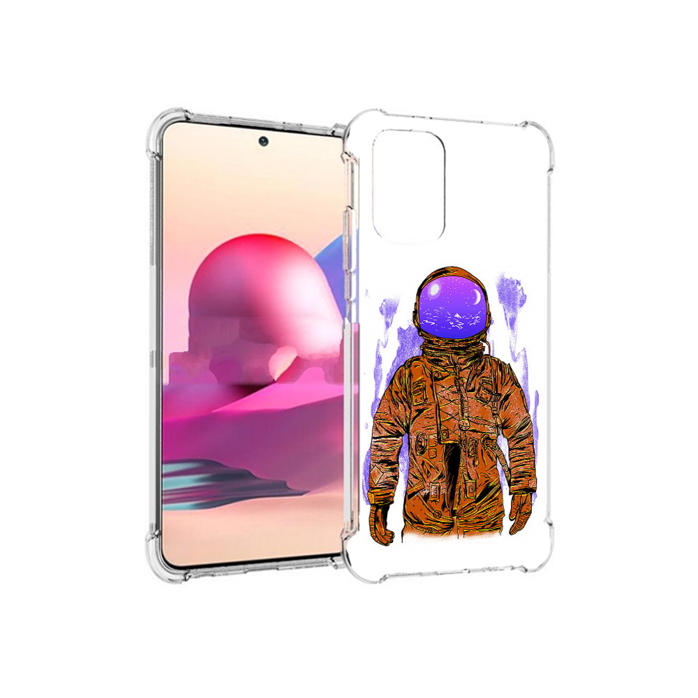 

Чехол MyPads Tocco для Xiaomi Redmi Note 10S нарисованный мужчина в скафандре, Прозрачный, Tocco