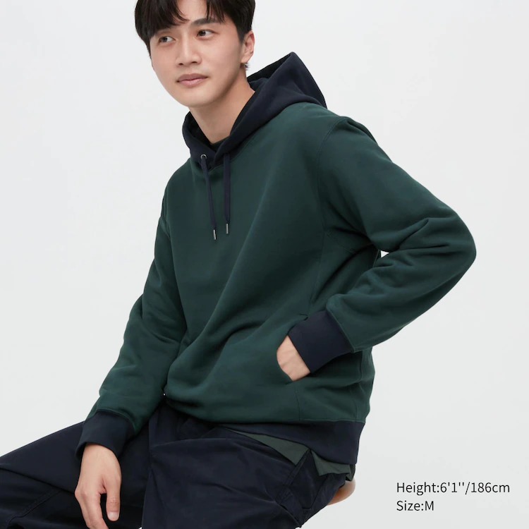 Толстовка мужская UNIQLO 453613COL59 зеленая XS (доставка из-за рубежа)