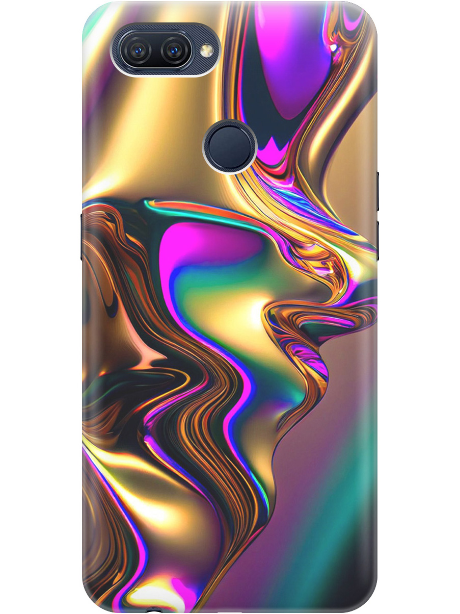 

Силиконовый чехол на Oppo A12 / A7 / A5s с принтом "Золотистая абстракция", Прозрачный;золотистый;фиолетовый, 725455131