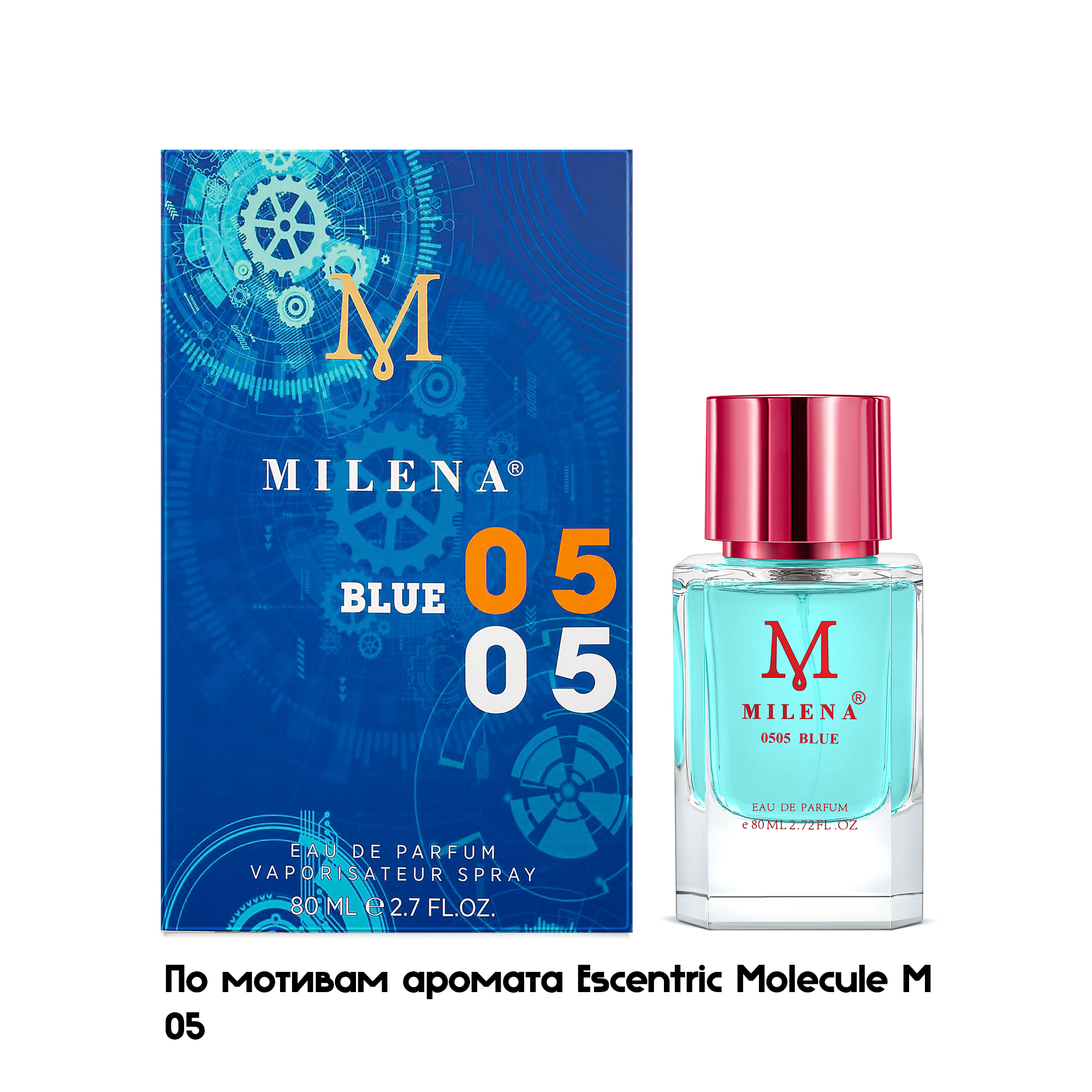 Парфюмерная вода Milena унисекс 0505 blue по мотивам Escentric Molecule 80 мл