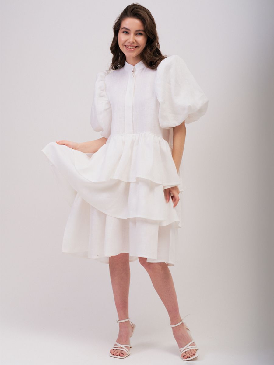 Платье женское Line Textile Кенди белое 42-44 RU