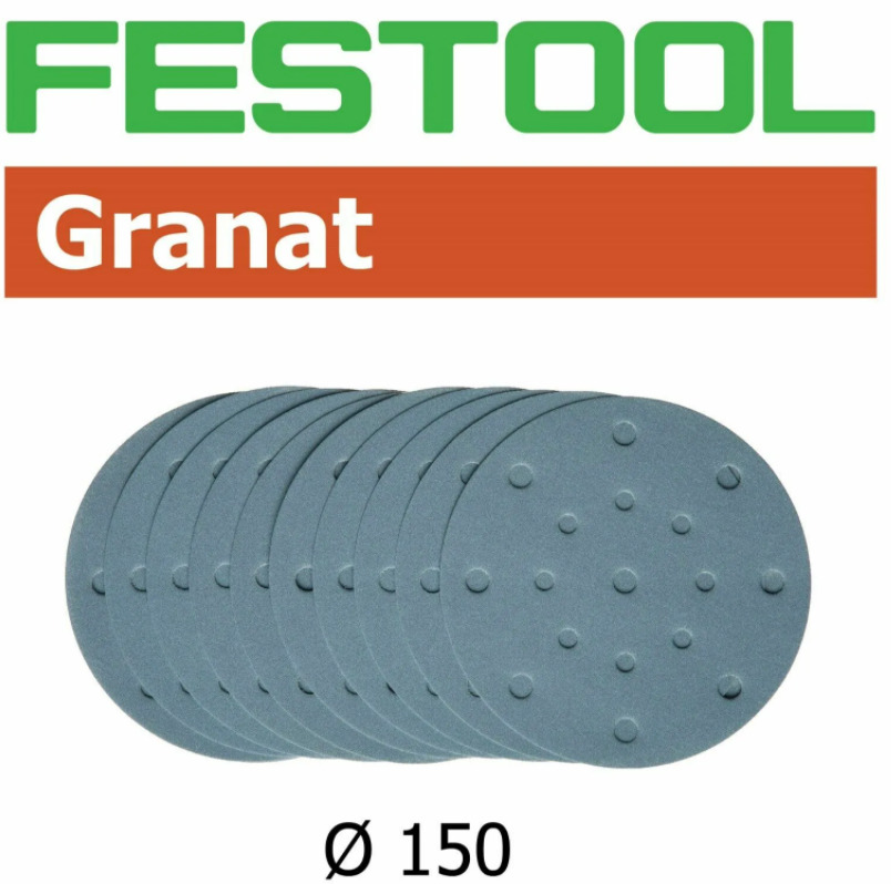 Абразивные круги Festool Granat Р500, мульти пылеотвод, 150мм, 10шт