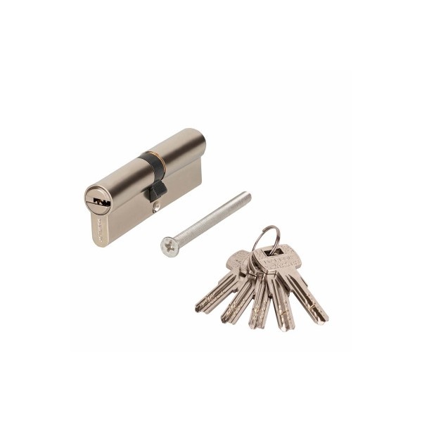 Цилиндр латунный MARLOK ЦМ 90 (45/45)-5К, перфорированный ключ/ключ, СP, хром