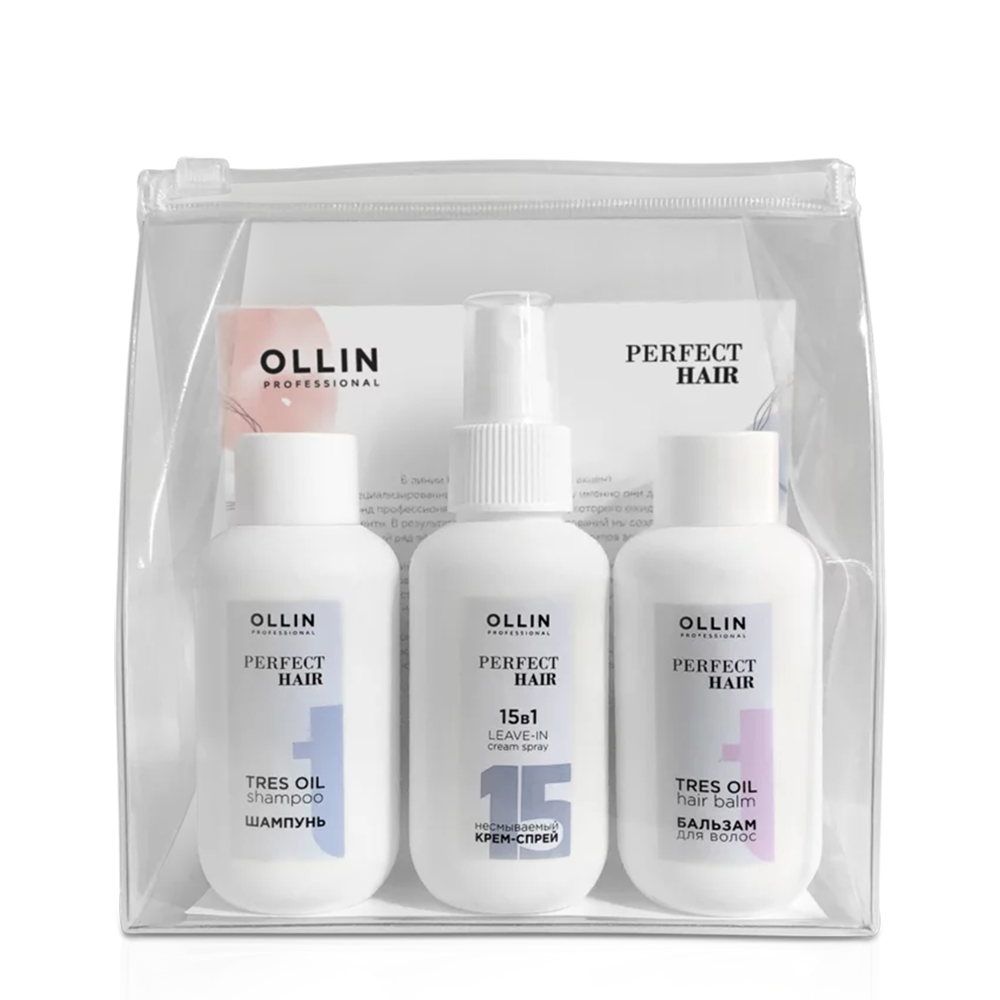 

Дорожный набор PERFECT HAIR для ухода за волосами Ollin Professional 3*100 мл