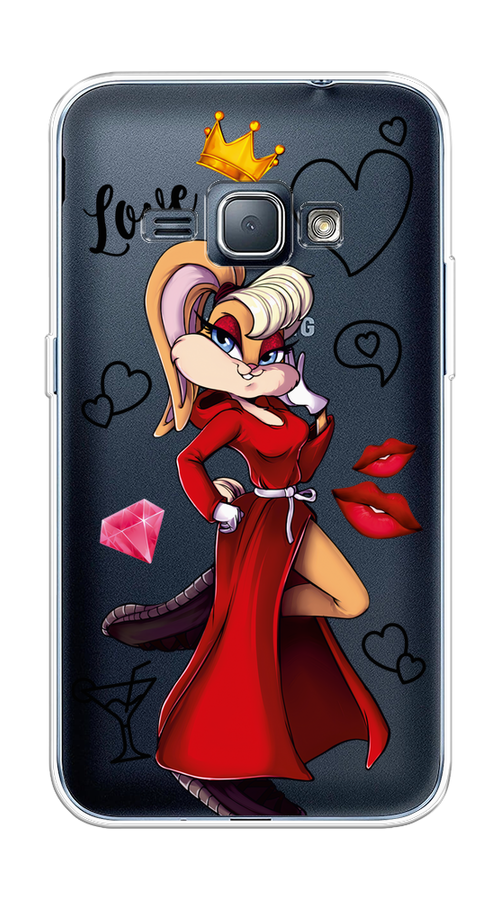 

Чехол на Samsung Galaxy J1 2016 "Rich Lola Bunny", Красный;бежевый;оранжевый, 22150-6