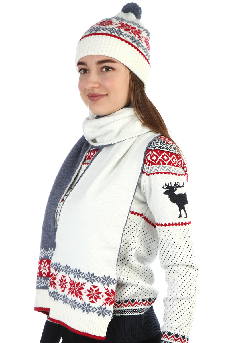 

Шапка бини женская A passion play SQ60204 белая р. ONE SIZE, SQ60204