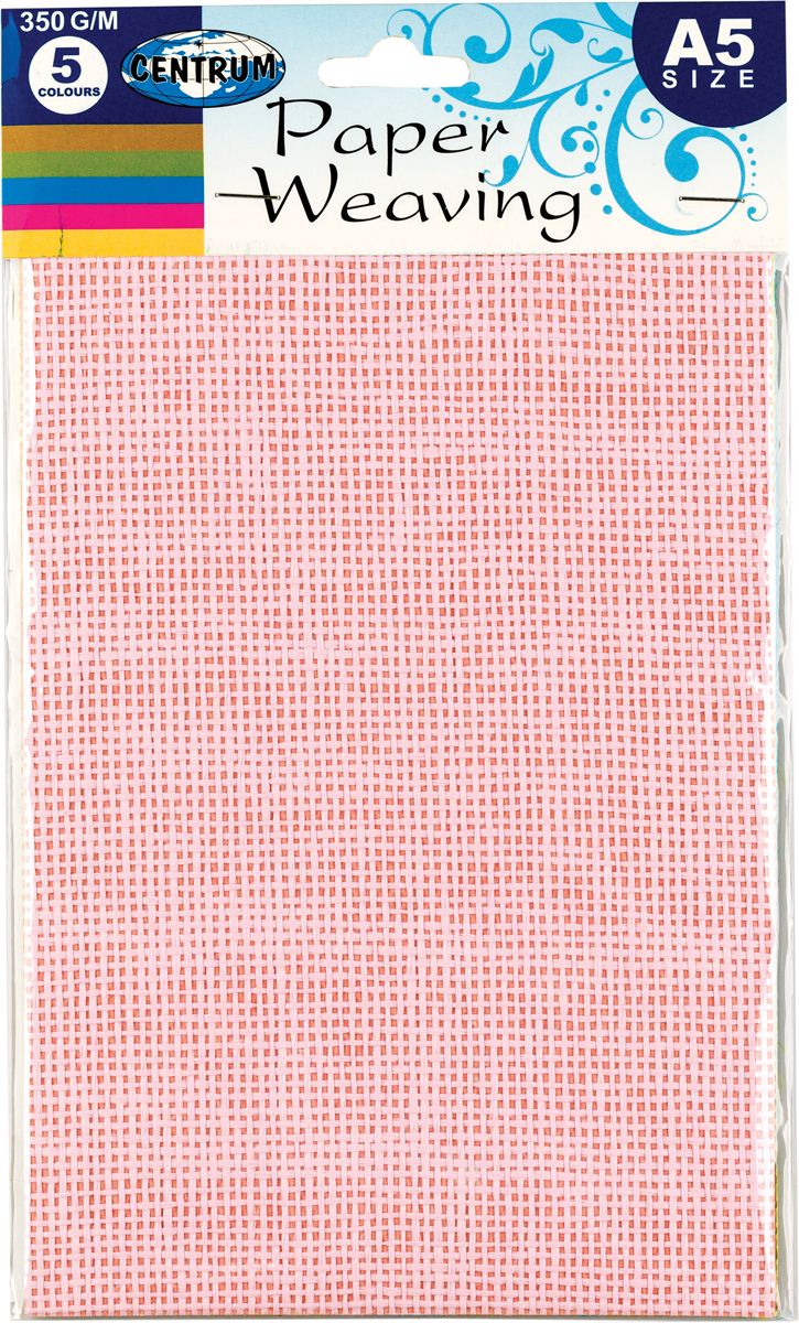 фото Набор цветной плетеной бумаги 80312, формат а5, 5 цветов centrum