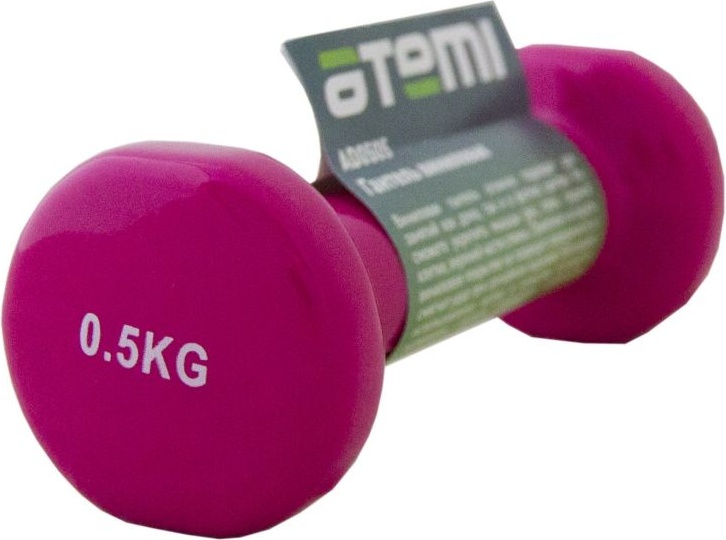 Неразборная гантель виниловая Atemi AD05 1 x 0,5 кг, розовый