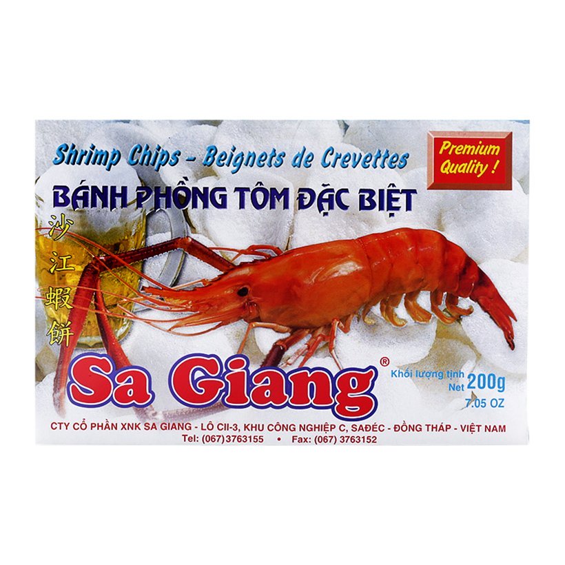 

Чипсы со вкусом креветок Sa Giang Phong Dac Biet 200 г