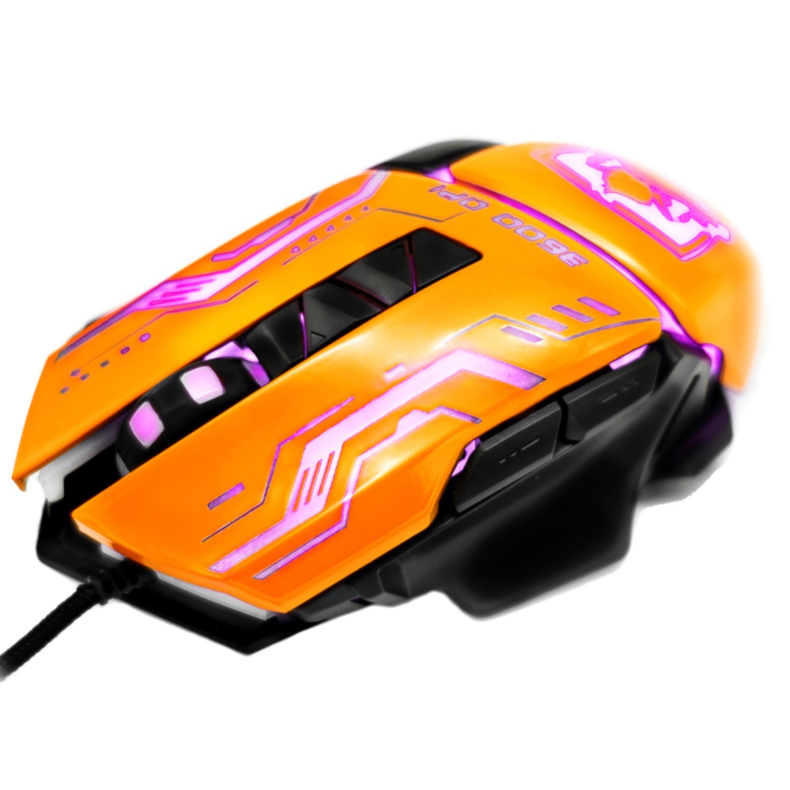 Проводная игровая мышь Ritmix ROM-363 черно-оранжевый
