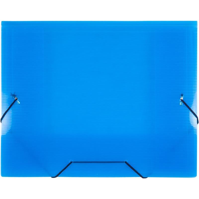 фото Папка на резинках "attache", а5, 15 мм, прозрачный синий