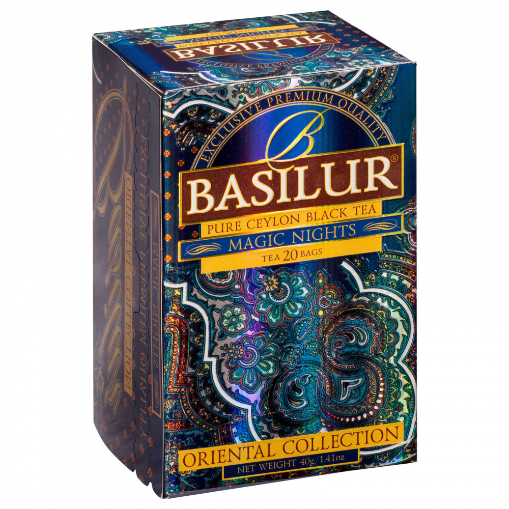 

Чай Basilur "Magic Nights", черный чай с добавками, 25 сашетов
