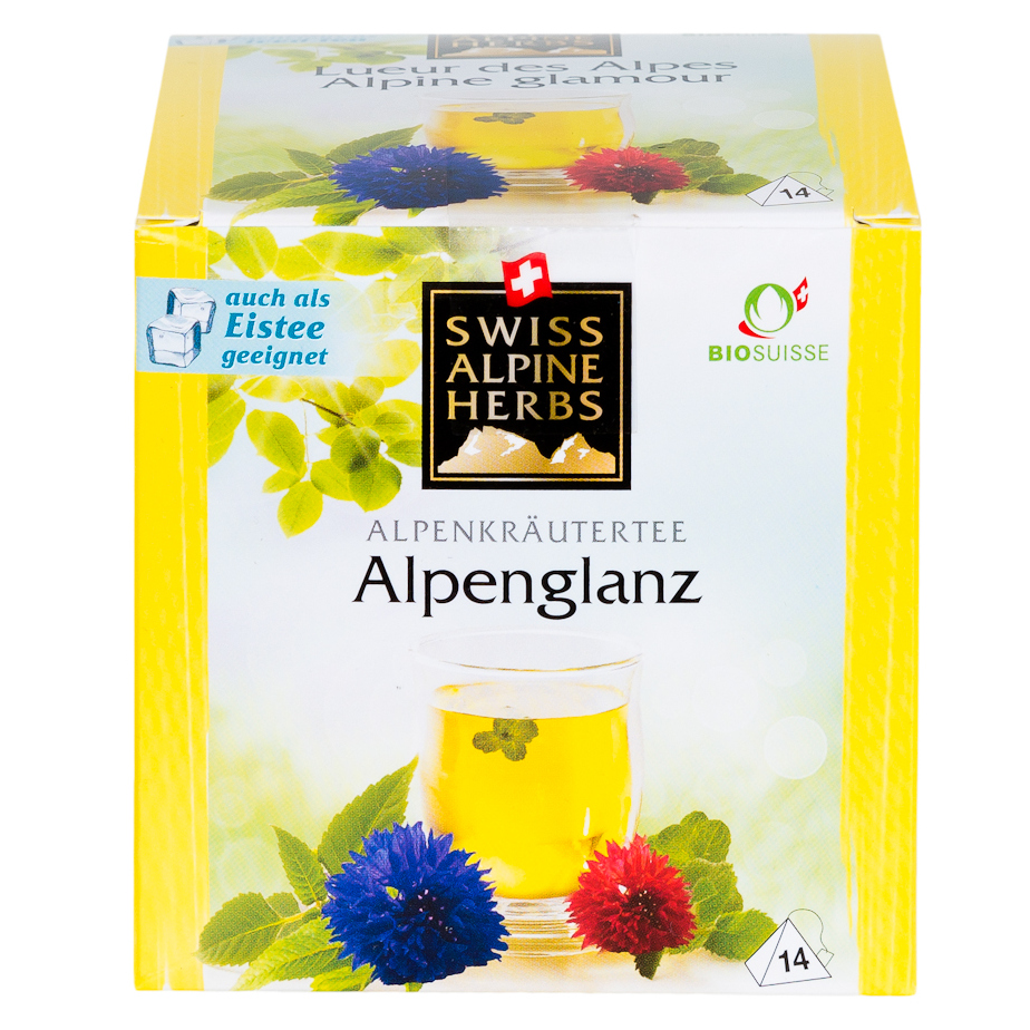 

Чайный напиток Swiss Alpine Herbs "Альпийский гламур", травяной, 14 пирамидок