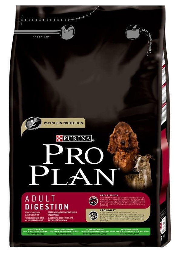 фото Сухой корм для собак pro plan adult digestion, ягненок с рисом, 14кг