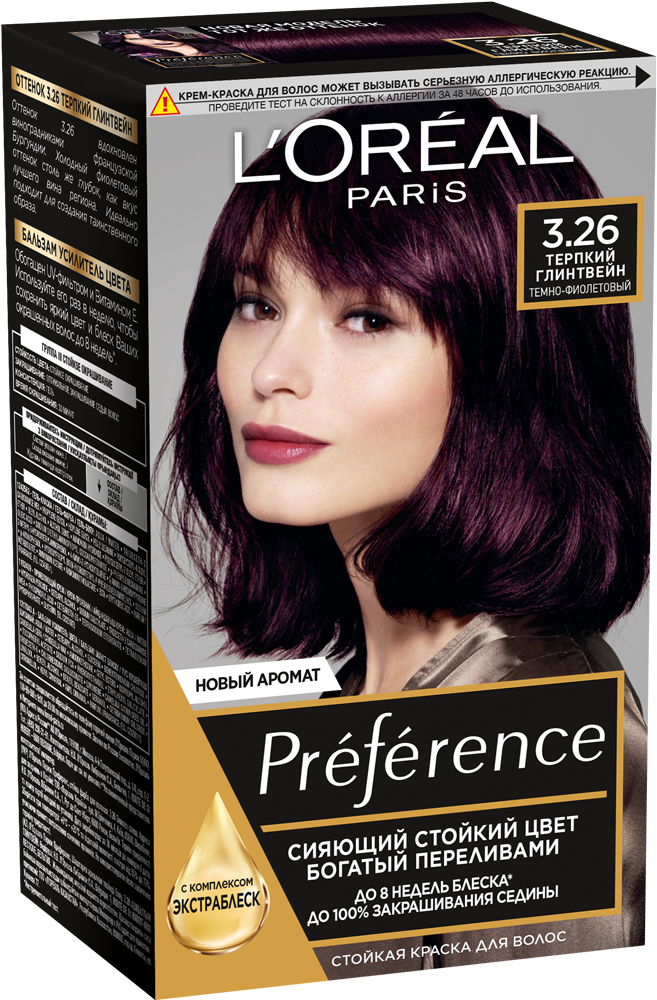

Краска для волос L'Oreal Paris Preference 3.26 Терпкий глинтвейн