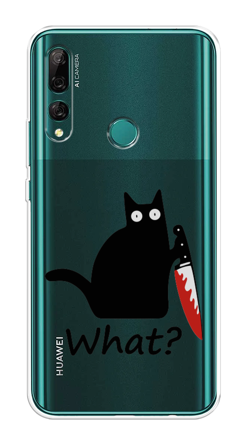 

Чехол на Huawei Y9 Prime 2019 "Котик с ножом", Черный;красный, 611950-6