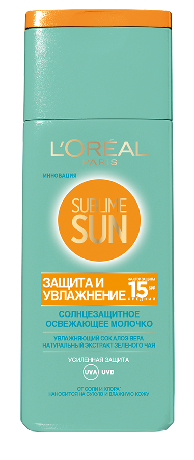 

Солнцезащитное средство L'Oreal Paris Sublime Sun Защита и Увлажнение SPF 15 200 мл, Молочко для тела Защита и Увлажнение SPF 15