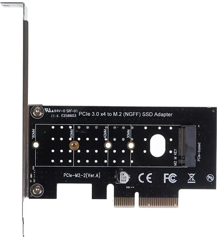 

Адаптер PCI-E M.2 NGFF for SSD V2 + Heatsink Ret